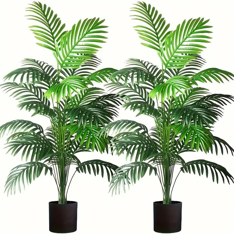 Ficus Lyrata Tree - 24 feuilles Areca palmier plantes artificielles